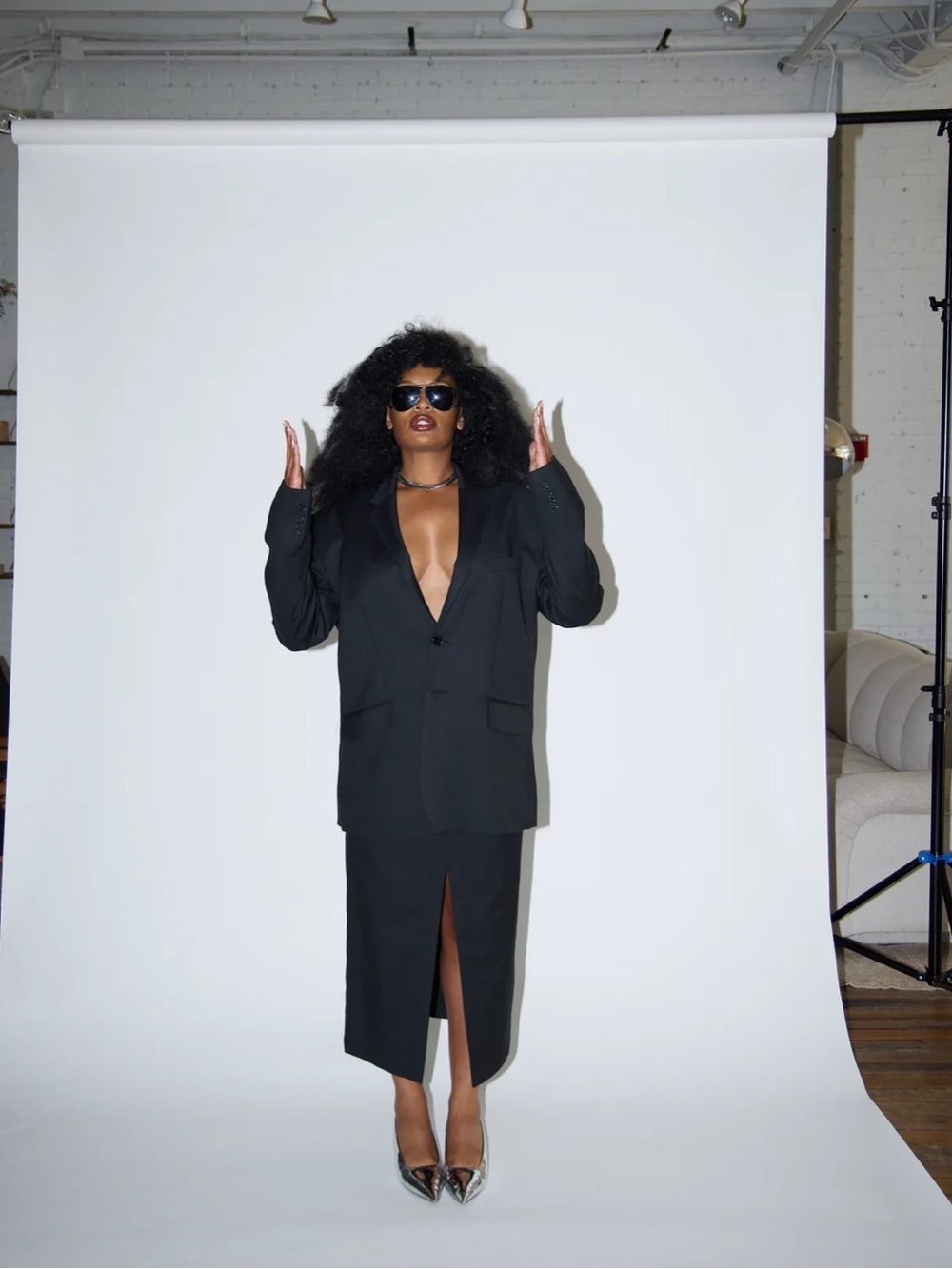 NWT Studio Cut Maxi Blazer- Black - Size M/L - Very Chic!